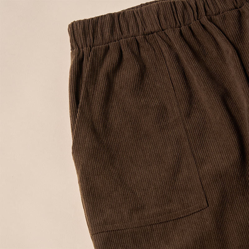 Buddha Stones Damen-Cordhose in Unifarben mit Taschen - image 7