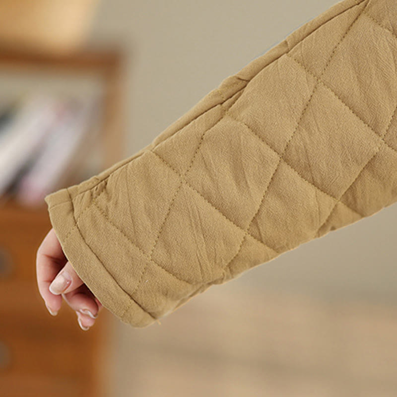 Buddha Stones Damen-Tai-Chi-Zen-Jacke mit langen Ärmeln, einfarbig, wattiert, mit Taschen - image 13