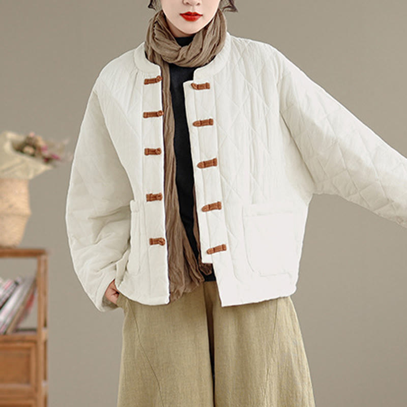 Buddha Stones Damen-Tai-Chi-Zen-Jacke mit langen Ärmeln, einfarbig, wattiert, mit Taschen - image 18