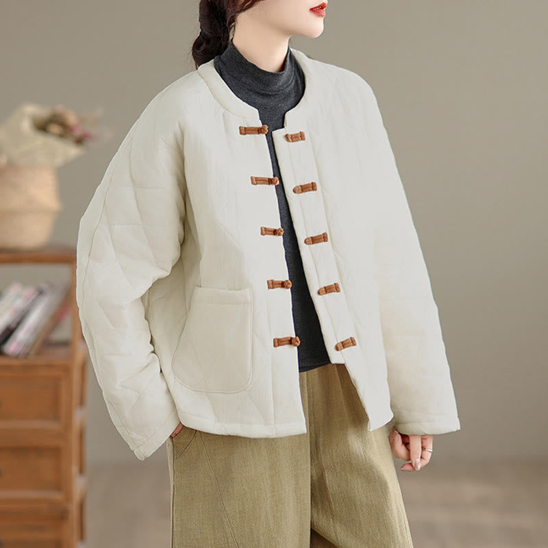 Buddha Stones Damen-Tai-Chi-Zen-Jacke mit langen Ärmeln, einfarbig, wattiert, mit Taschen - image 21