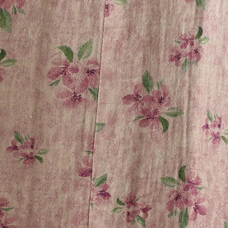 Buddha Stones Damen Langarm-Thermojacke aus Baumwolle mit Blumenmuster und Taschen - image 7