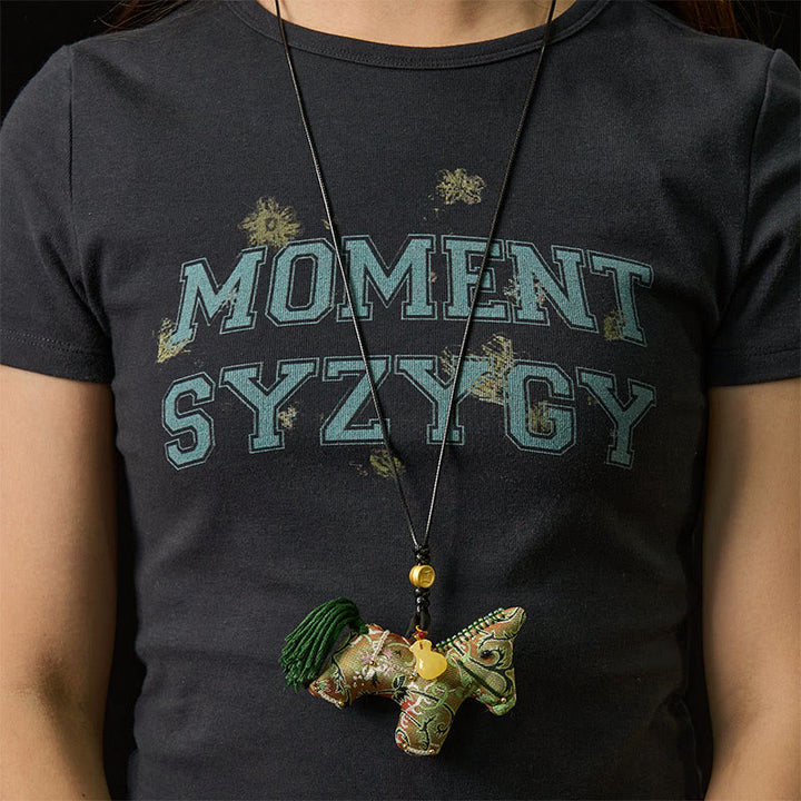 Buddha Stones , Jahr des Pferdes Shu, Brokat, Seide, lockiges Gras, Granatapfelmuster, hängende Dekoration - image 6