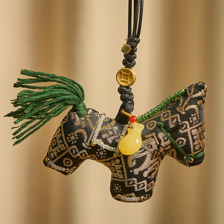 Buddha Stones , Jahr des Pferdes Zhuang, Brokat-Seide, wünscht Ihnen viel Glück, hängende Dekoration - image 1