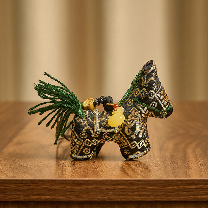 Buddha Stones , Jahr des Pferdes Zhuang, Brokat-Seide, wünscht Ihnen viel Glück, hängende Dekoration - image 3