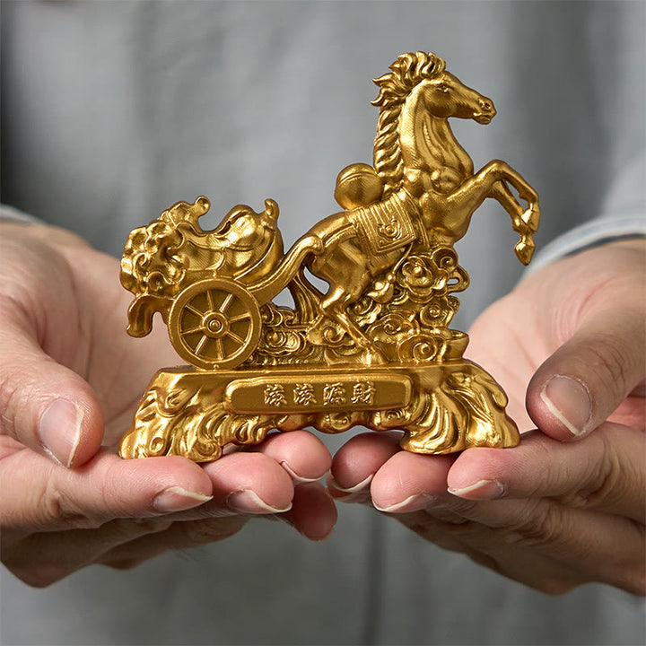 Buddha Stones ​​"Get Rich Now" Jahr des Pferdes Kohlbarren Heimdekoration - Pferdekohl 8,5*8 cm - image 0