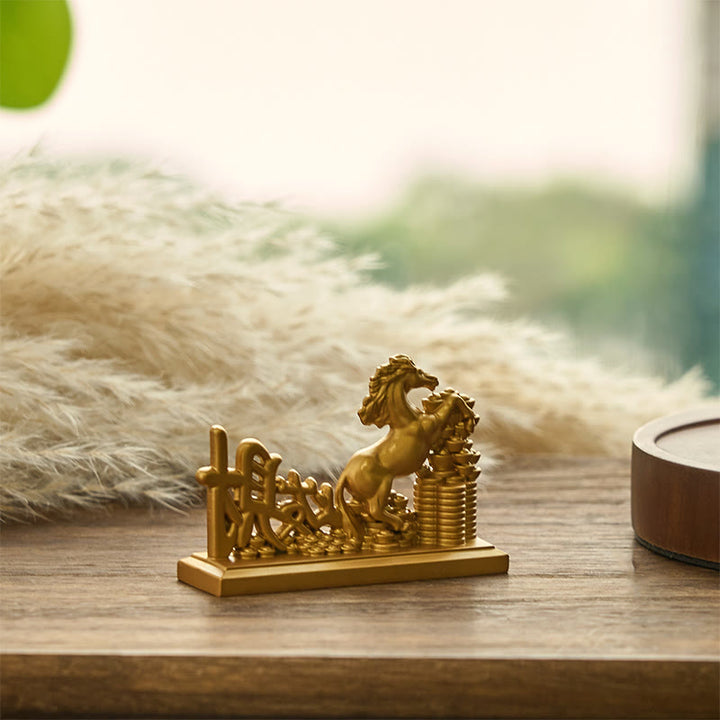 Buddha Stones ​​"Werde jetzt reich" Jahr des Pferdes Barren Wohlstand Heimdekoration - image 4