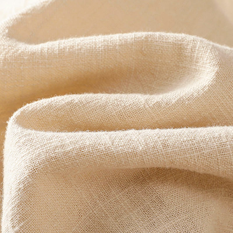 Leinenhemd für Damen mit Buddha Stones , farblich kontrastreichem Design und chinesischen Froschknöpfen, langärmelig - image 12