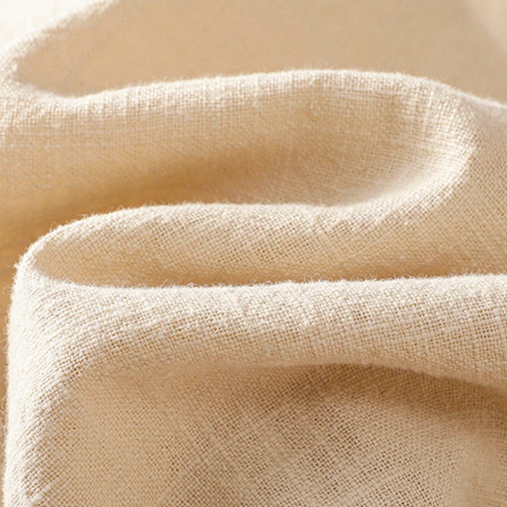 Leinenhemd für Damen mit Buddha Stones , farblich kontrastreichem Design und chinesischen Froschknöpfen, langärmelig - image 12