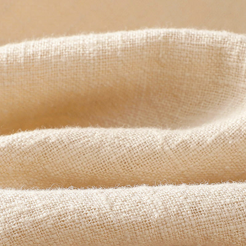 Buddha Stones Farbkontrast-Design Chinesischer Frosch-Knopf Langärmliges Damen-Leinenhemd - image 15