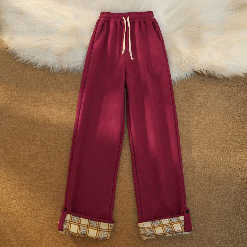 Buddha Stones Damen Patchwork-Hose aus Baumwollcord mit Fleecefutter und weitem Bein und Taschen - image 29