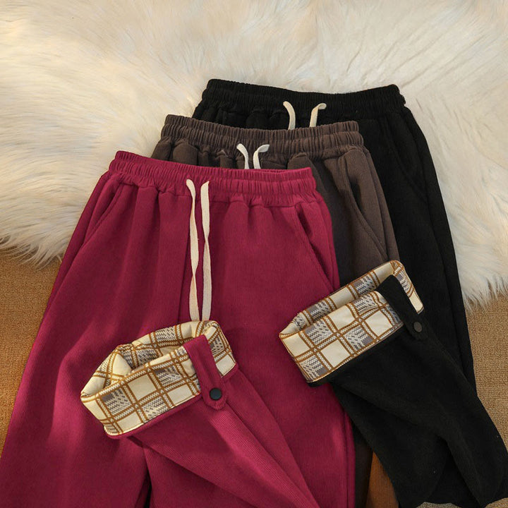Buddha Stones Damen Patchwork-Hose aus Baumwollcord mit Fleecefutter und weitem Bein und Taschen - image 41
