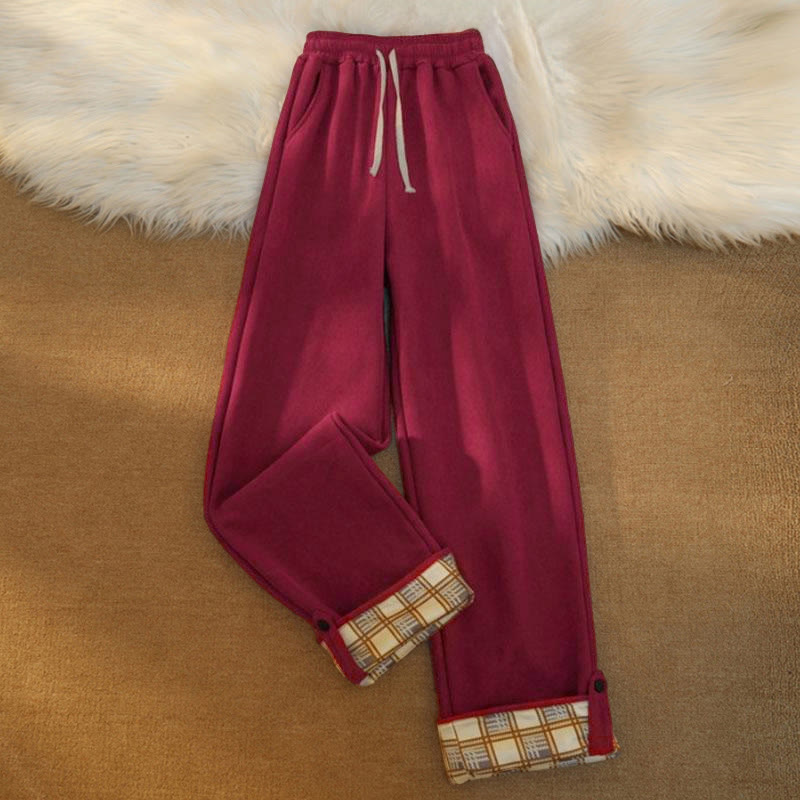 Buddha Stones Damen Patchwork-Hose aus Baumwollcord mit Fleecefutter und weitem Bein und Taschen - image 27