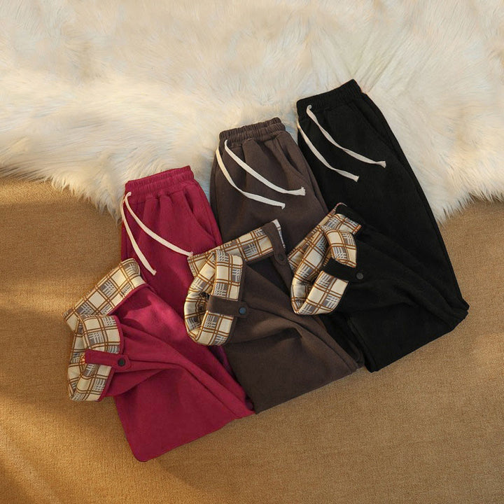 Buddha Stones Damen Patchwork-Hose aus Baumwollcord mit Fleecefutter und weitem Bein und Taschen - image 42