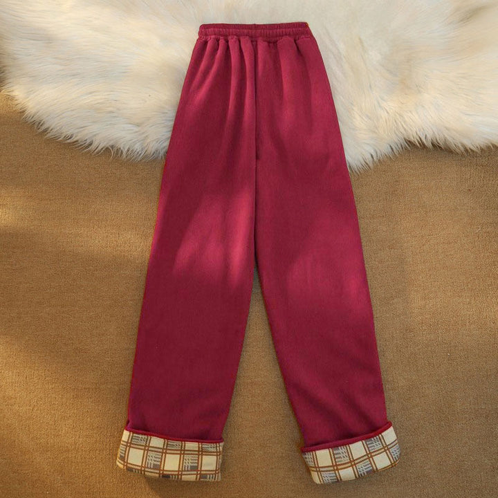 Buddha Stones Damen Patchwork-Hose aus Baumwollcord mit Fleecefutter und weitem Bein und Taschen - image 34