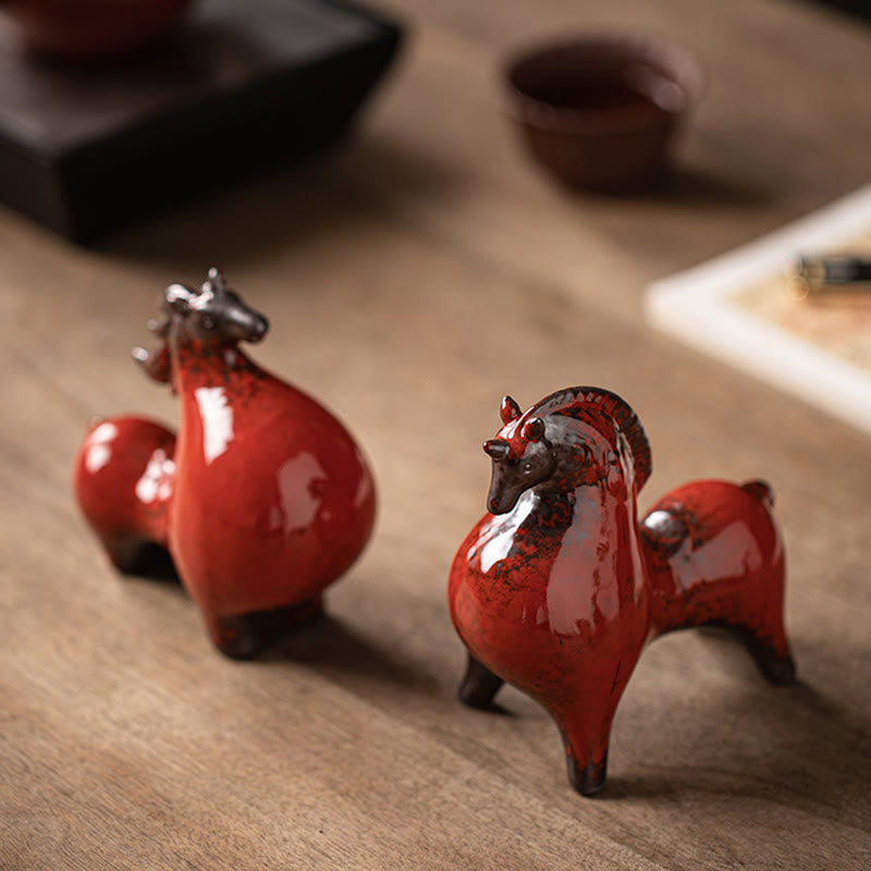 Buddha Stones ​​Jahr Des Pferdes Keramik Freiheit Desktop Home Dekoration - image 23