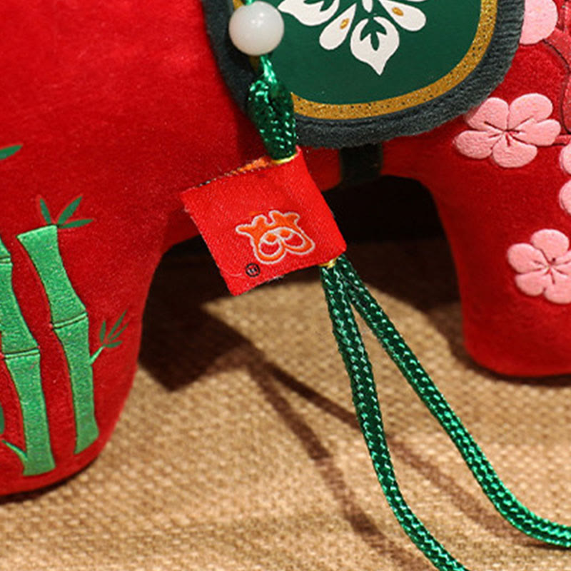 Buddha Stones , Jahr des Pferdes, Bambus, Drache, Lotus, Phönix, Plüschpuppe, Heimdekoration - image 4