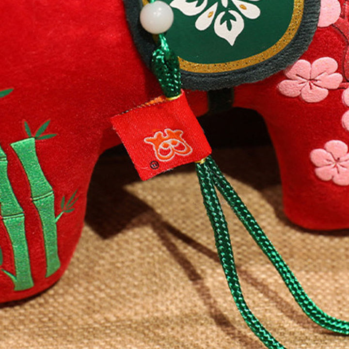 Buddha Stones , Jahr des Pferdes, Bambus, Drache, Lotus, Phönix, Plüschpuppe, Heimdekoration - image 4