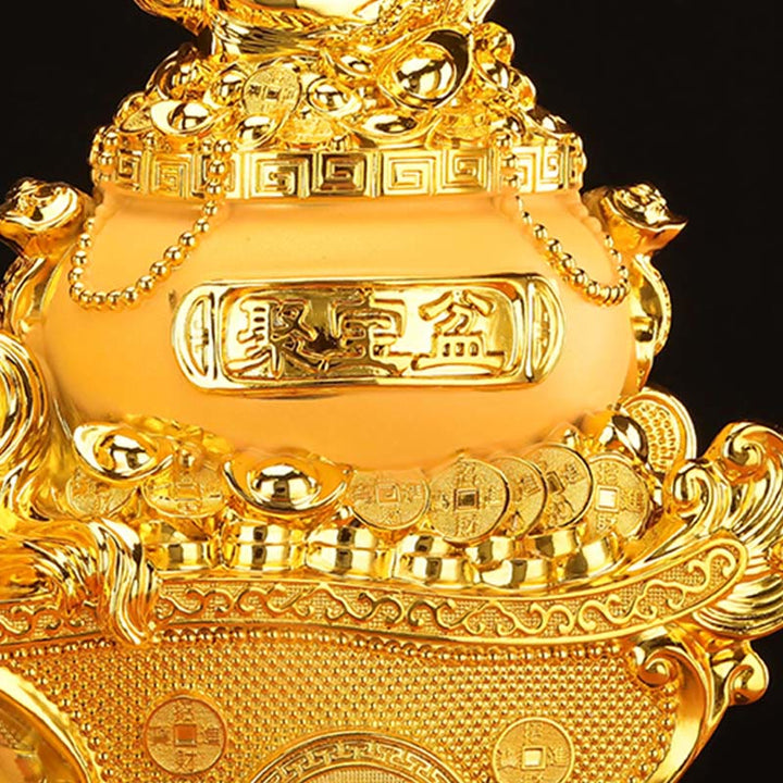 Buddha Stones ​​„Glück“ Jahr des Pferdes Schatzschale Barren Reichtum Harz Heimdekoration - image 10