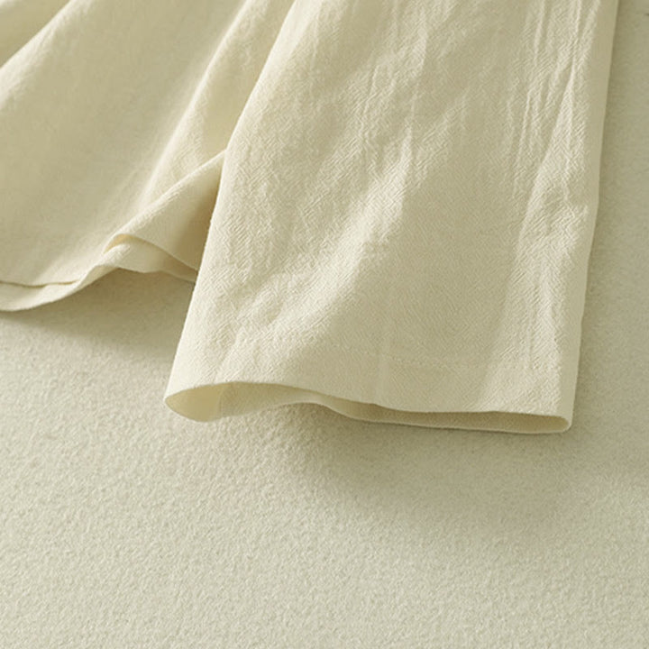 Buddha Stones ​​Asymmetrisches Langarm-Baumwollhemd mit Froschknopfleiste vorne - image 13