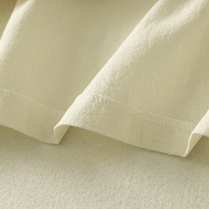 Buddha Stones ​​Asymmetrisches Langarm-Baumwollhemd mit Froschknopfleiste vorne - image 15