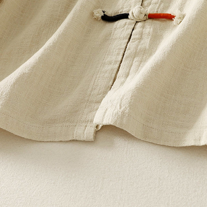 Buddha Stones, schlichtes chinesisches Langarm-T-Shirt mit Froschknopfverschluss, Damen-Baumwoll-Leinen-Mischgewebe, Zen-Stil - image 14