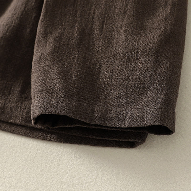 Buddha Stones, schlichtes chinesisches Langarm-T-Shirt mit Froschknopfverschluss, Damen-Baumwoll-Leinen-Mischgewebe, Zen-Stil - image 4