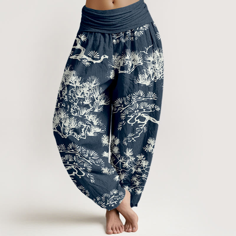 Buddha Stones , reine Baumwolle, Kiefernzweige, Damen-Haremshose mit elastischem Bund - SteelBlue - US16, UK/AU20, EU48 (3XL) - image 5