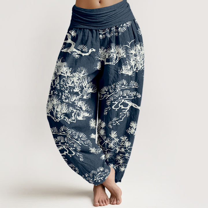 Buddha Stones , reine Baumwolle, Kiefernzweige, Damen-Haremshose mit elastischem Bund - SteelBlue - US16, UK/AU20, EU48 (3XL) - image 5