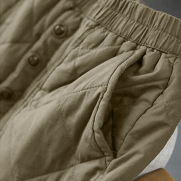 Buddha Stones Damen-Baumwollrock, schlicht, wattiert, Thermorock, Länge 7-8, mit Taschen - image 6