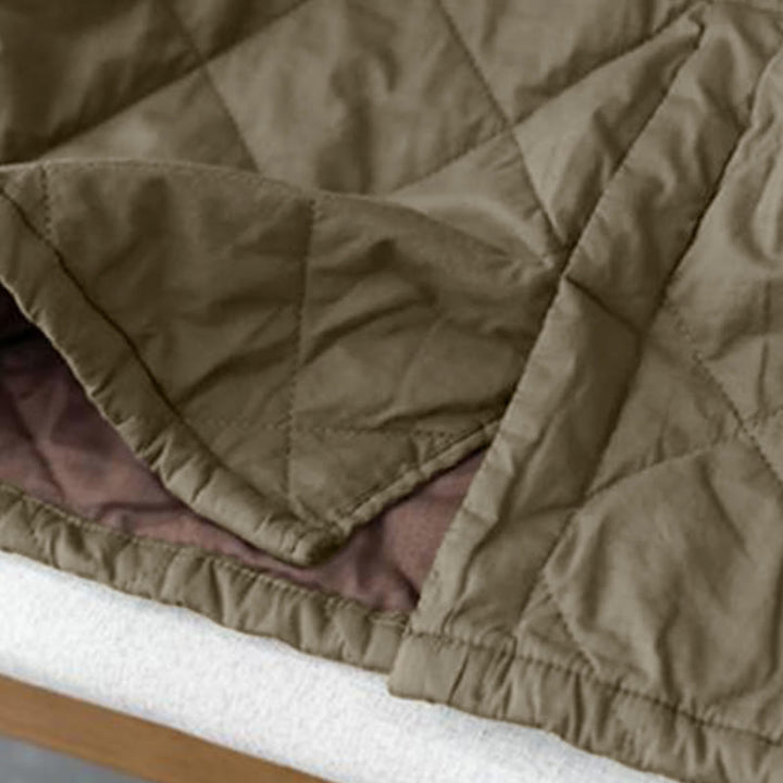 Buddha Stones Damen-Baumwollrock, schlicht, wattiert, Thermorock, Länge 7-8, mit Taschen - image 7