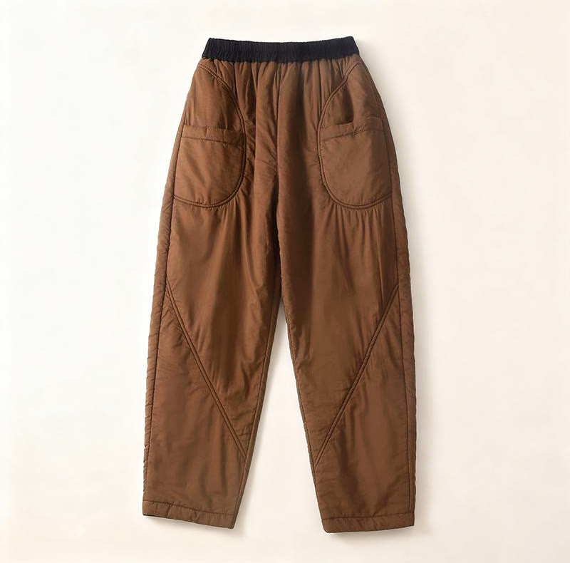 Buddha Stones Damen Winter Haremshose, schlicht, mit elastischem Bund, dicker Verarbeitung und Taschen - Peru - US 8-10, UK/AU 12-14, EU 40-42 (2XL) - image 0