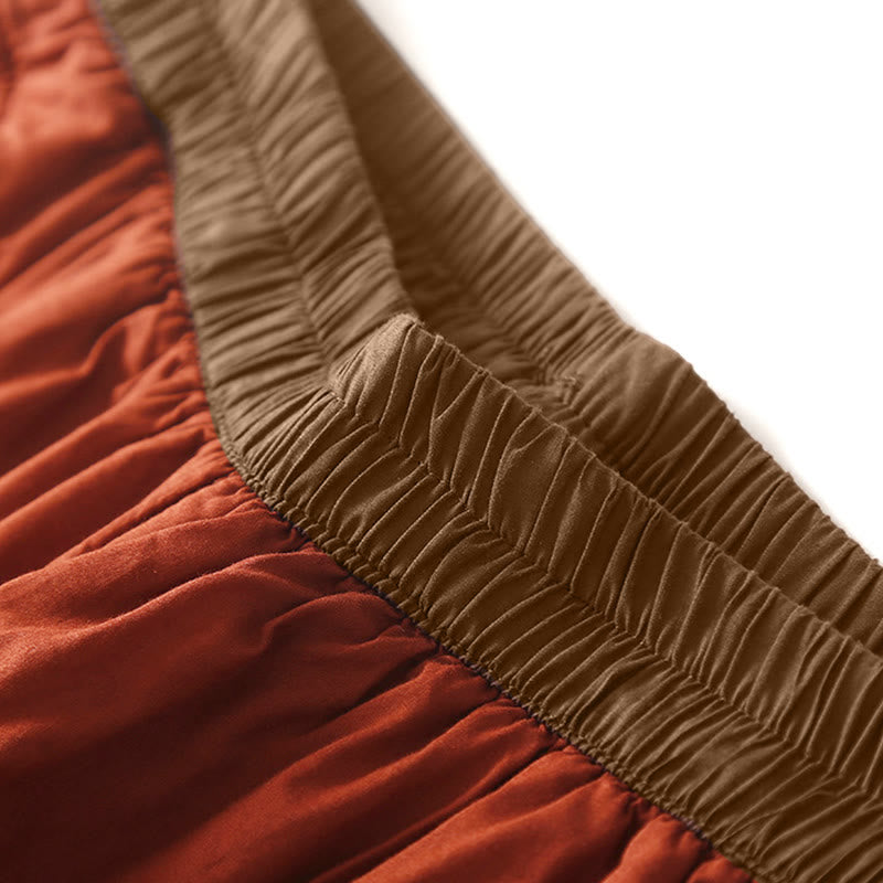 Buddha Stones Damen Winter Haremshose, schlicht, mit elastischem Bund, dicker Verarbeitung und Taschen - image 8