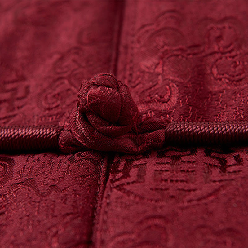 Herren-Tang-Anzugjacke mit Stehkragen, langen Ärmeln und Taschen, verziert mit Buddha Stones -Stickereimuster - image 5