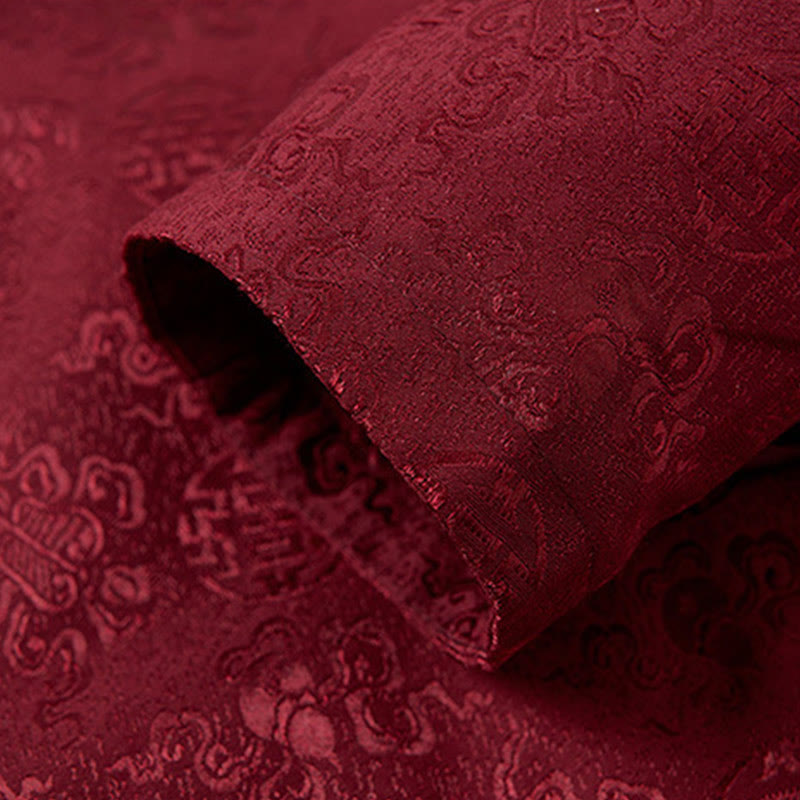 Herren-Tang-Anzugjacke mit Stehkragen, langen Ärmeln und Taschen, verziert mit Buddha Stones -Stickereimuster - image 7