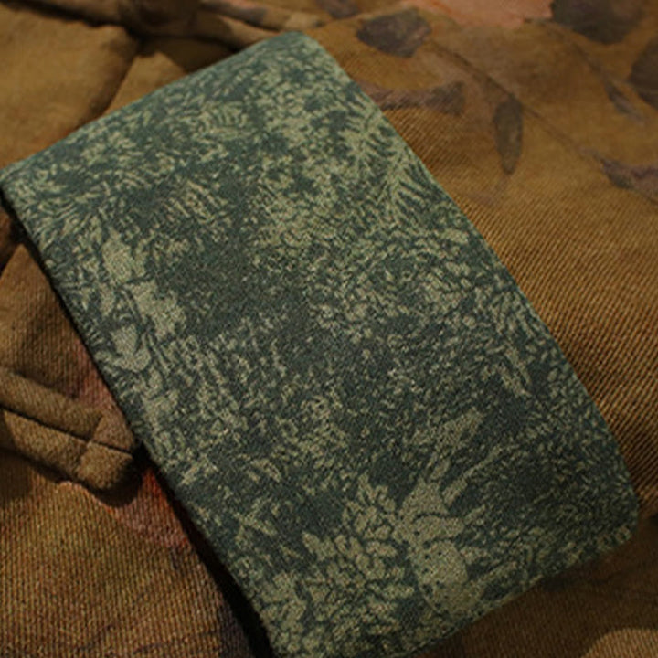 Herren-Baumwolljacke mit langem Ärmel, chinesischem Froschknopfverschluss und Frühlingsmuster mit Buddha Stones, bedruckt mit floralem Muster und chinesischen Froschknöpfen - image 22