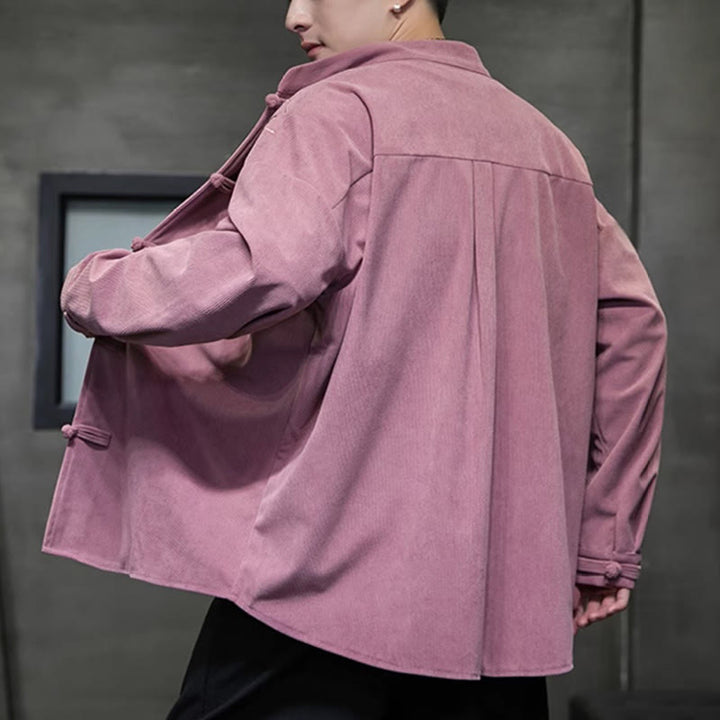 Buddha Stones Frühling Chinesische bestickte Bambus Herren Froschknopf Langarm Baumwollcord Jacke - image 24