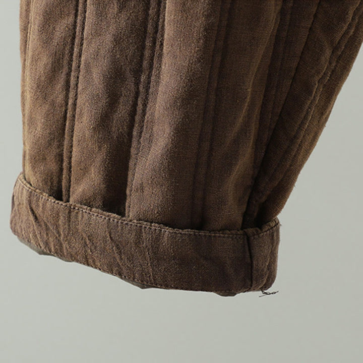 Buddha Stones Damen-Haremshose aus Baumwolle mit elastischem Bund und Taschen, schlichtes Design mit Kordelzug - image 4