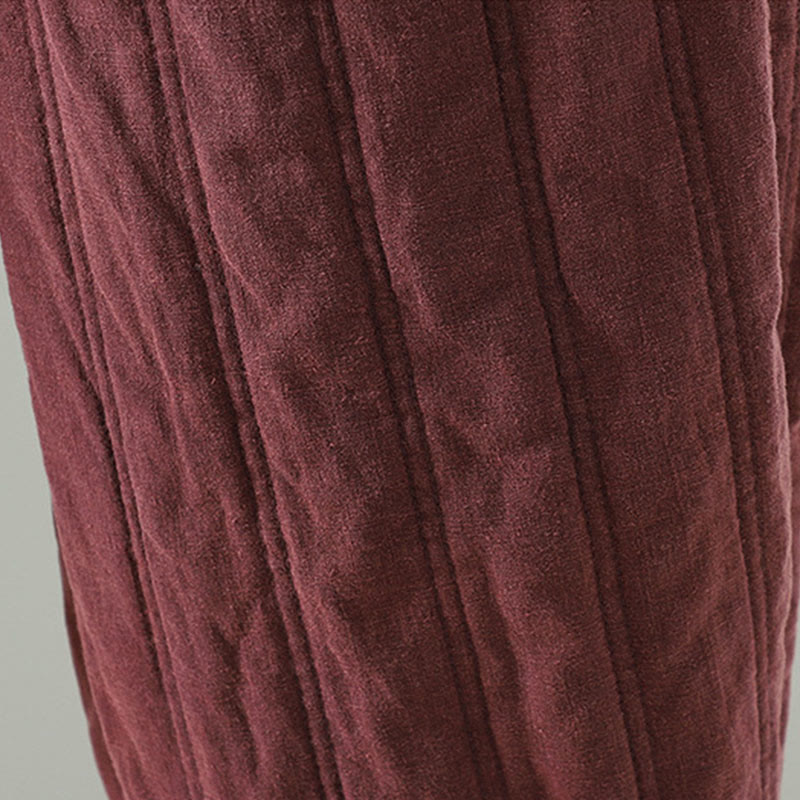 Buddha Stones Damen-Haremshose aus Baumwolle mit elastischem Bund und Taschen, schlichtes Design mit Kordelzug - image 13