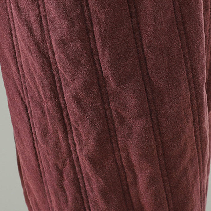 Buddha Stones Damen-Haremshose aus Baumwolle mit elastischem Bund und Taschen, schlichtes Design mit Kordelzug - image 13