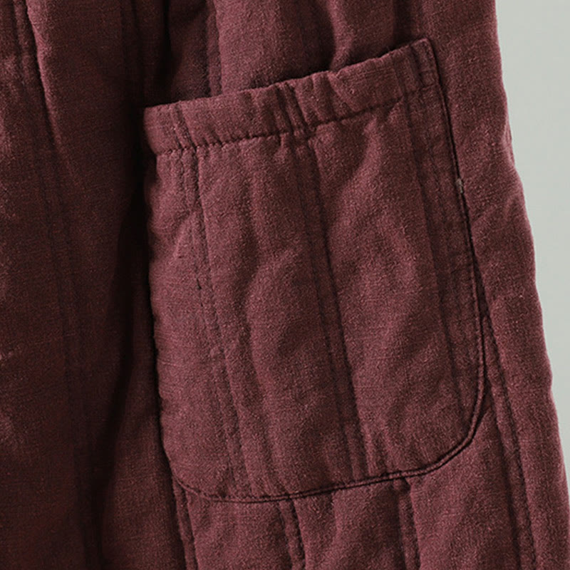 Buddha Stones Damen-Haremshose aus Baumwolle mit elastischem Bund und Taschen, schlichtes Design mit Kordelzug - image 12