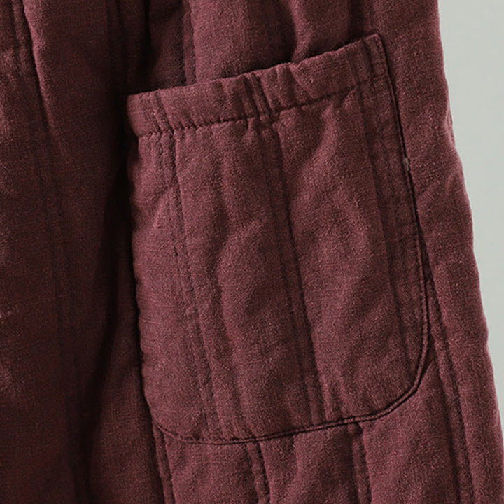 Buddha Stones Damen-Haremshose aus Baumwolle mit elastischem Bund und Taschen, schlichtes Design mit Kordelzug - image 12