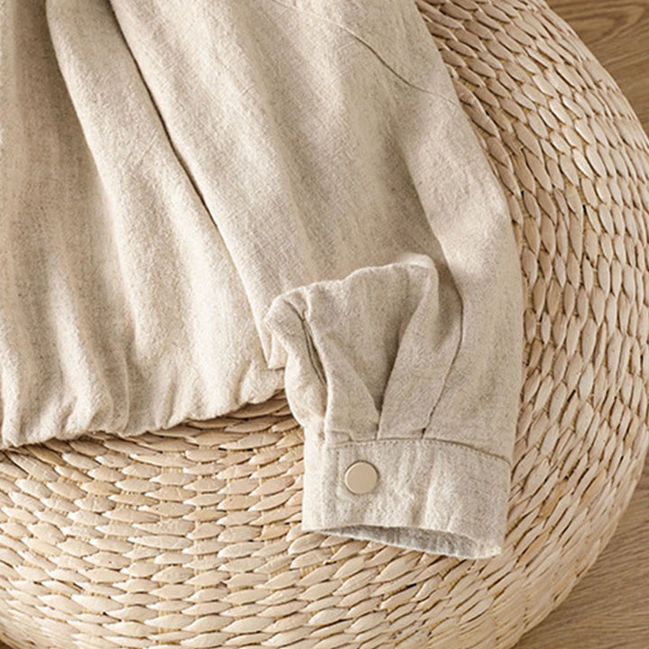 Buddha Stones Damen-Baumwolljacke mit Reißverschluss, doppellagig, langärmelig und mit Taschen - image 17