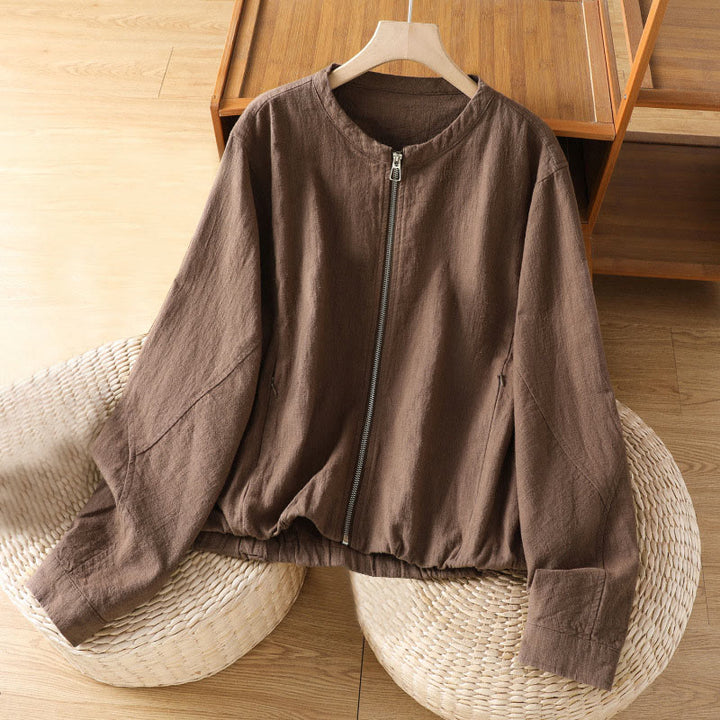 Buddha Stones Damen-Baumwolljacke mit Reißverschluss, doppellagig, langärmelig und mit Taschen - Sienna - US 8-10, UK/AU 12-14, EU 40-42 (2XL) - image 21