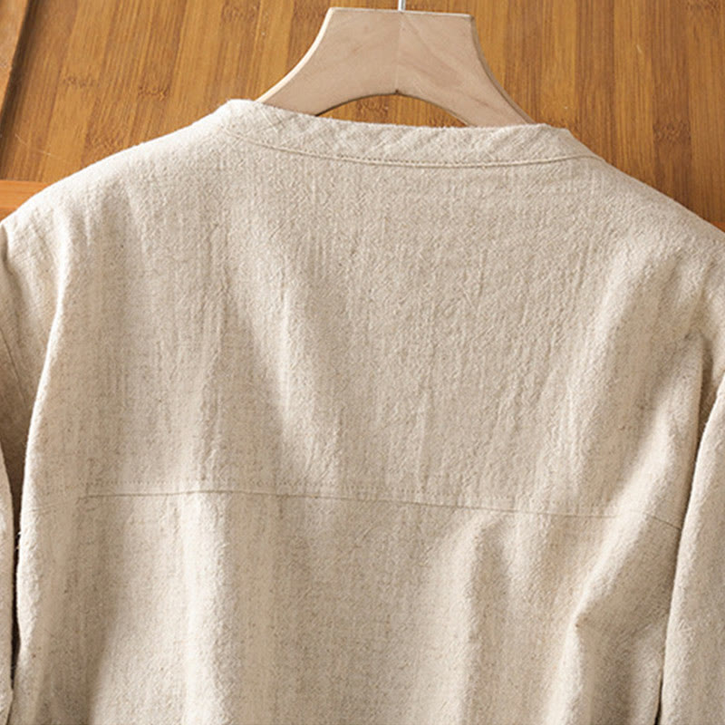 Buddha Stones Damen-Baumwolljacke mit Reißverschluss, doppellagig, langärmelig und mit Taschen - image 12