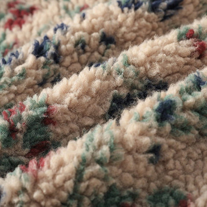 Buddha Stones Damen-Baumwoll-Thermojacke mit Blumenmuster, Knöpfen, langen Ärmeln und Taschen - image 11