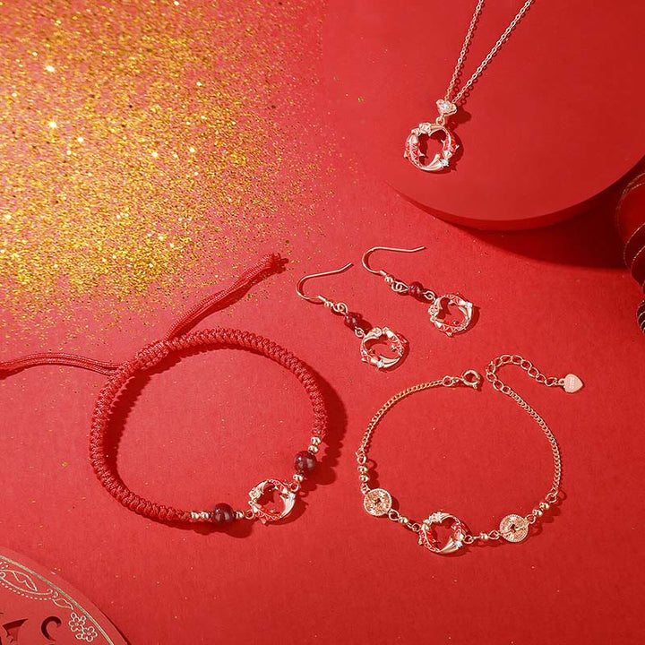 Ohrringe mit Buddha Stones , 925er Sterlingsilber, 18 Karat vergoldet, Koi-Fisch-Symbol-Design, Schutzmotiv - image 19