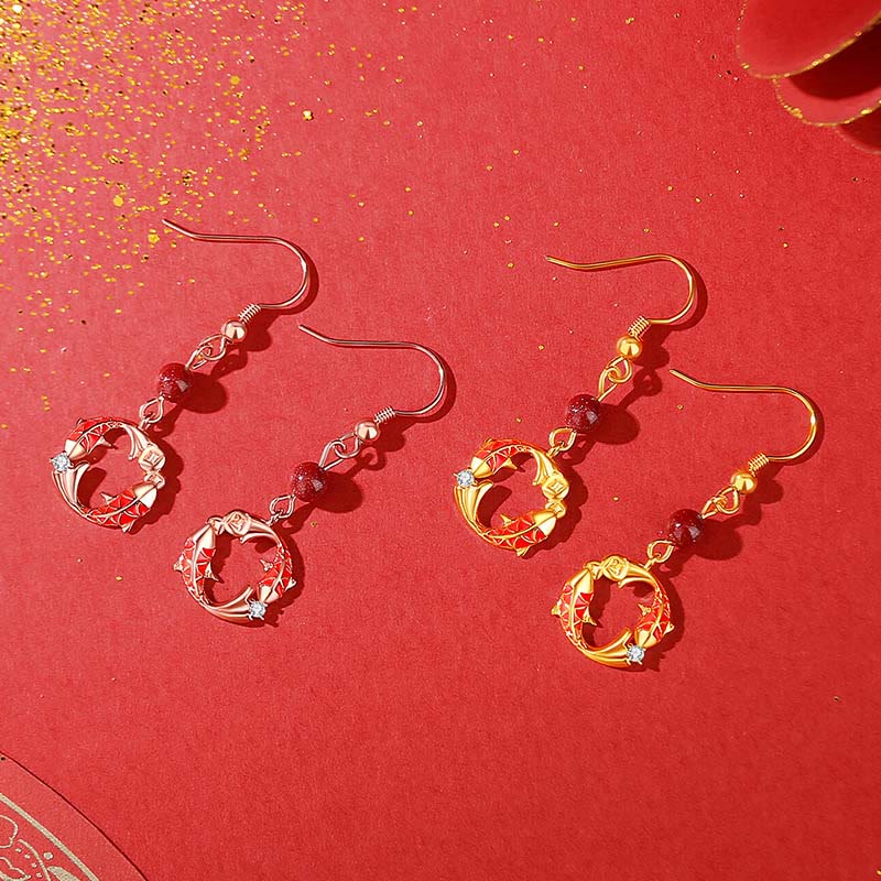 Buddha Stones , 925er Sterlingsilber, 18 Karat vergoldet, Doppel-Koi-Fisch-Segnungs-Halskette mit Anhänger - image 17