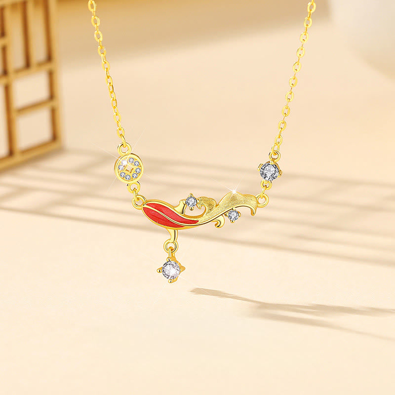 Buddha Stones aus 925er Sterlingsilber mit Koi-Karpfen-Motiv und roter Schnur - Koi-Fisch-Halskette - image 8