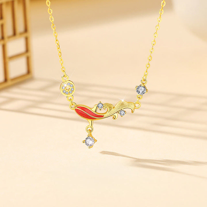 Buddha Stones aus 925er Sterlingsilber mit Koi-Karpfen-Motiv und roter Schnur - Koi-Fisch-Halskette - image 8