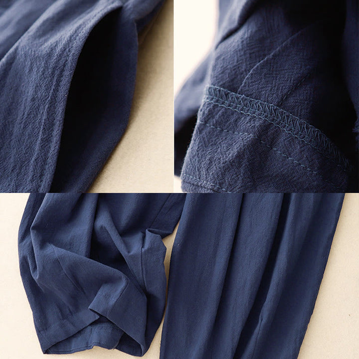 Buddha Stones Commute Damen-Haremshose mit elastischem Bund, Baumwolle, Länge 7-8, mit Taschen - image 2